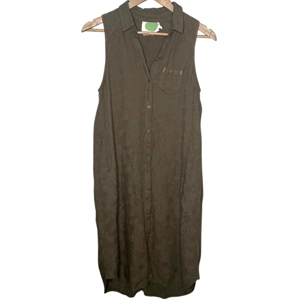 Anthropologie Parsons Shirtdress in Miss Army Green *Missing Belt* Size Small